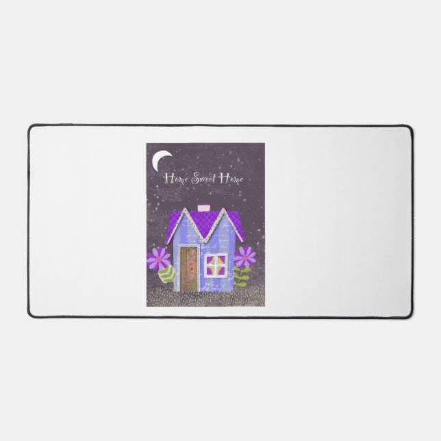 The Twilight Garden (Periwinkle & Indigo) Desk Mat (Front)