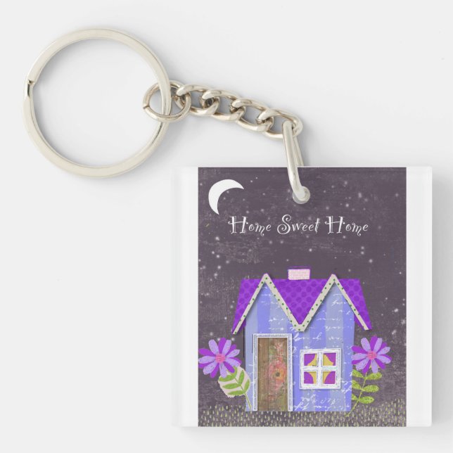 The Twilight Garden (Periwinkle & Indigo) Keychain (Front)