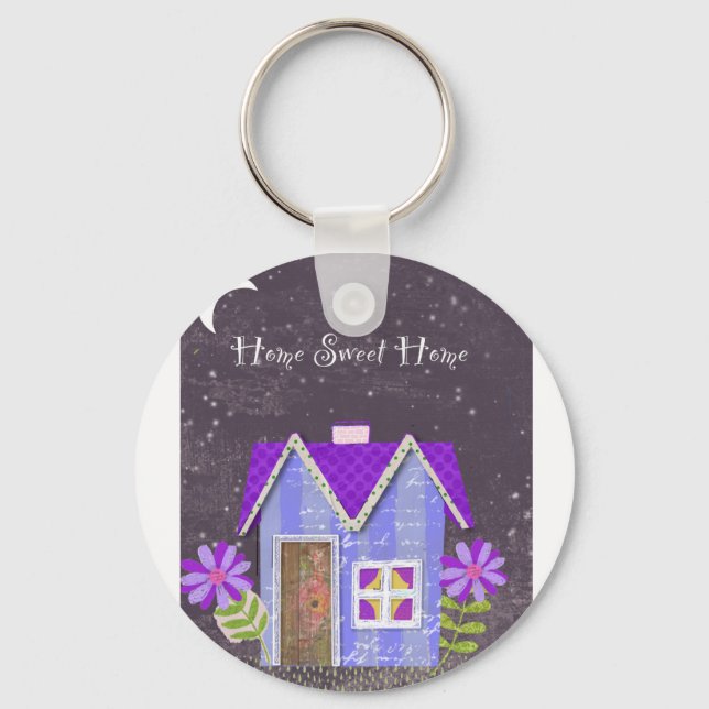 The Twilight Garden (Periwinkle & Indigo) Keychain (Front)