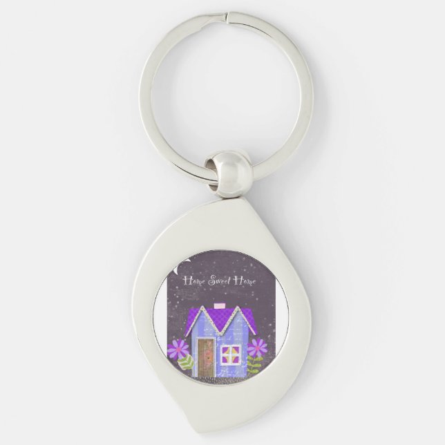 The Twilight Garden (Periwinkle & Indigo) Keychain (Front)