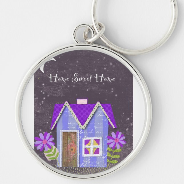 The Twilight Garden (Periwinkle & Indigo) Keychain (Front)