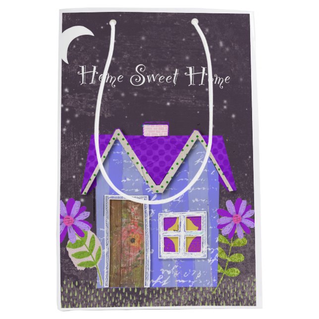 The Twilight Garden (Periwinkle & Indigo) Medium Gift Bag (Front)