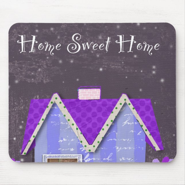 The Twilight Garden (Periwinkle & Indigo) Mouse Pad (Front)