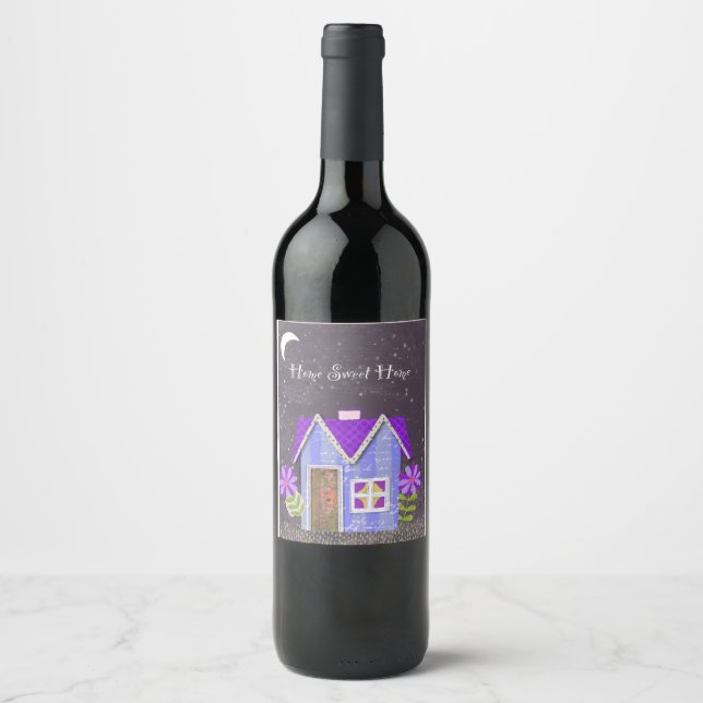 The Twilight Garden (Periwinkle & Indigo) Wine Label (Front)