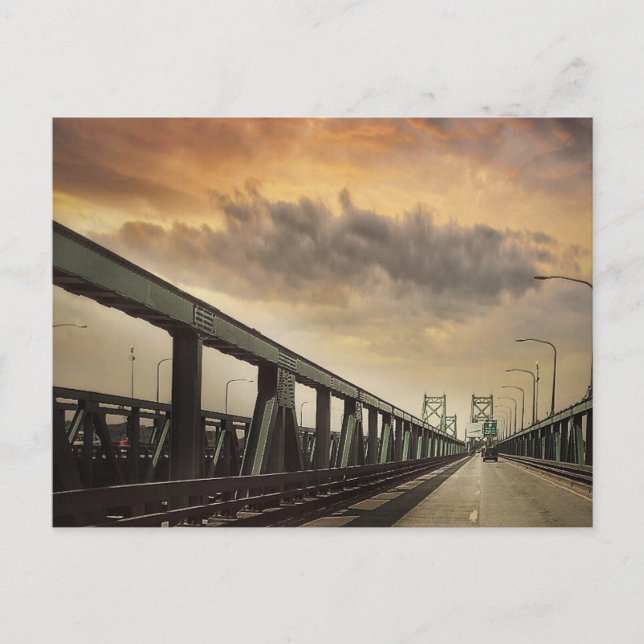 The Twin Bridges over the Mississippi Postcard (Front)