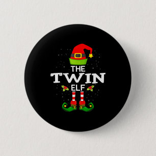 The Twin Elf Christmas Family Matching Pajama Button