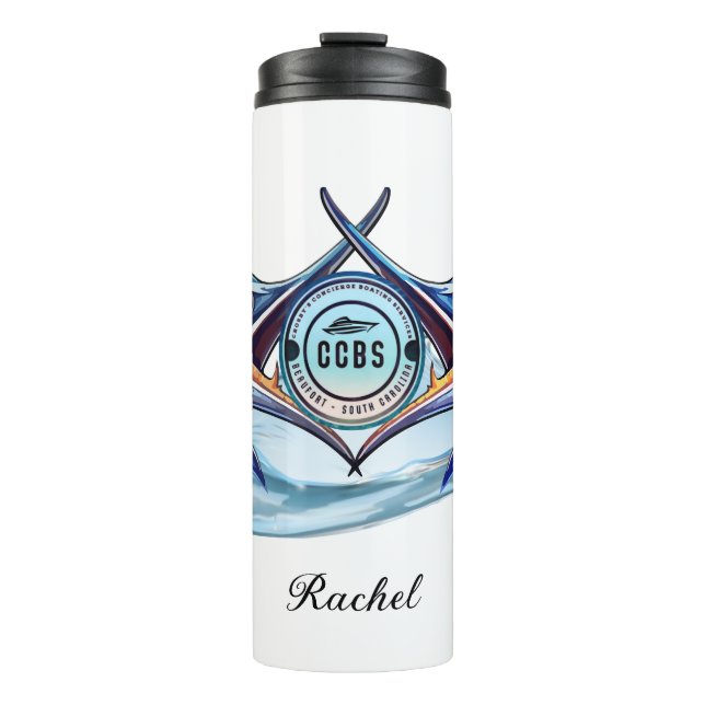 The Twin Marlin Thermal Tumbler (Front)