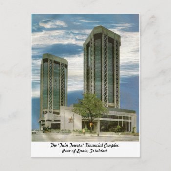 The "twin Towers" Port Of Spain  Trinidad Postcard by TrinbagoSouvenirs at Zazzle
