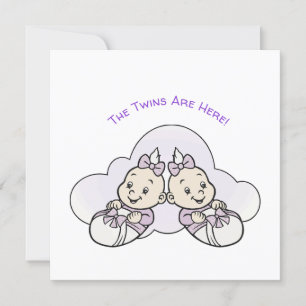The Twins Are Here Card
