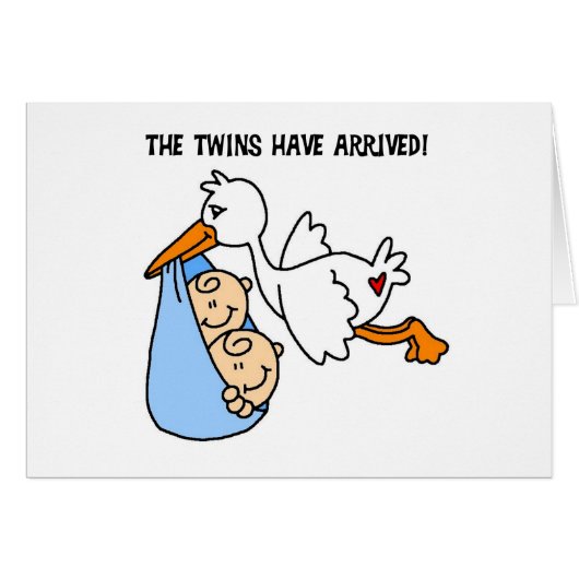 The Twins Have Arrived Cards (Front Horizontal)
