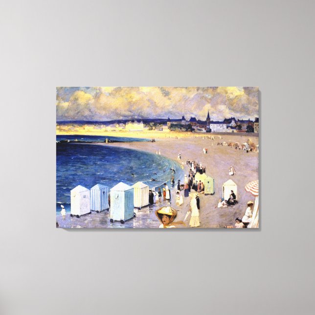 The Two Beaches in Winter, Parame, Saint-Malo Canvas Print (Front)