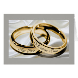 ***THE TWO BECOME ONE*** WEDDING DAY WISHES CARDS