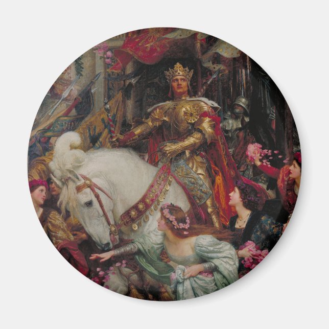 The Two Crowns by Sir Frank Bernard Dicksee Magnet (Front)