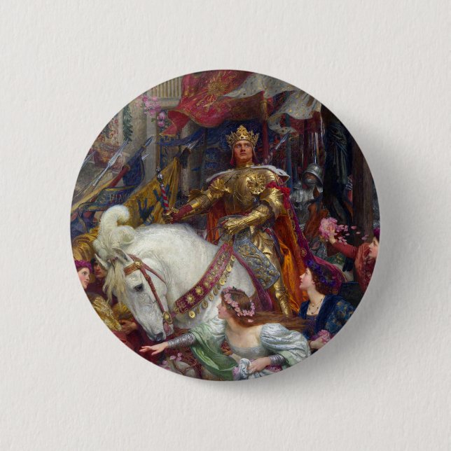 The Two Crowns c. 1900 by Sir Frank Dicksee Button (Front)