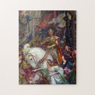 The Two Crowns c. 1900 by Sir Frank Dicksee Jigsaw Puzzle
