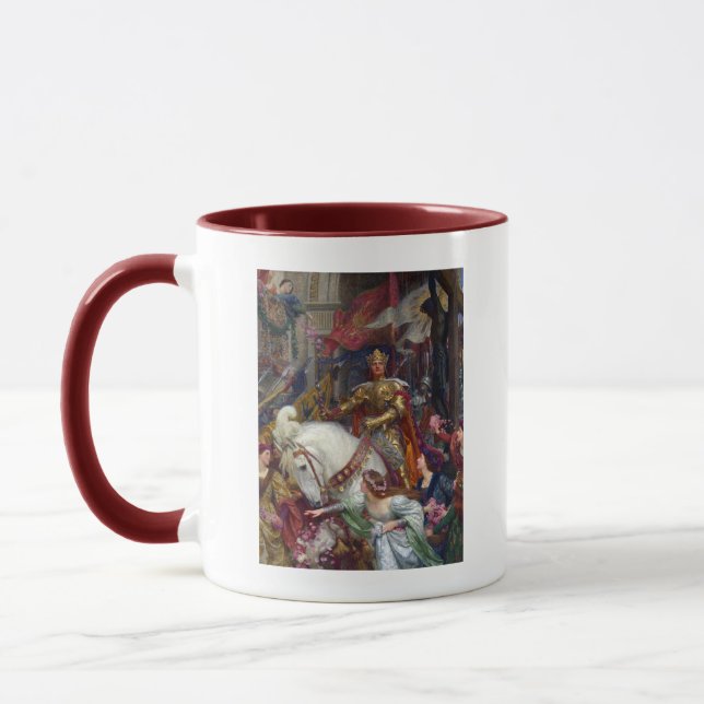 The Two Crowns c. 1900 by Sir Frank Dicksee Mug (Left)