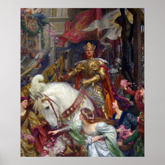 The Two Crowns c. 1900 by Sir Frank Dicksee Poster