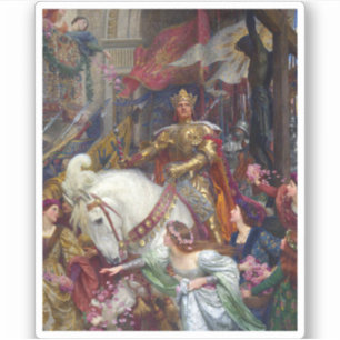 The Two Crowns c. 1900 by Sir Frank Dicksee Sticker