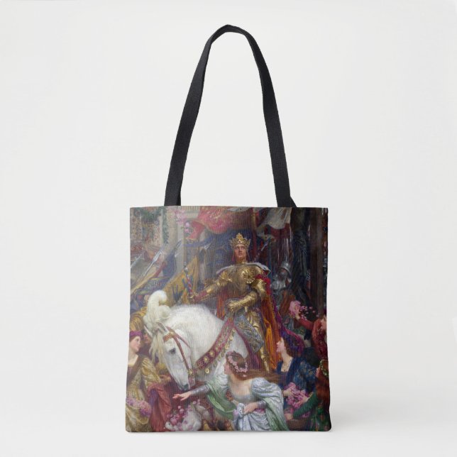 The Two Crowns c. 1900 by Sir Frank Dicksee Tote Bag (Front)