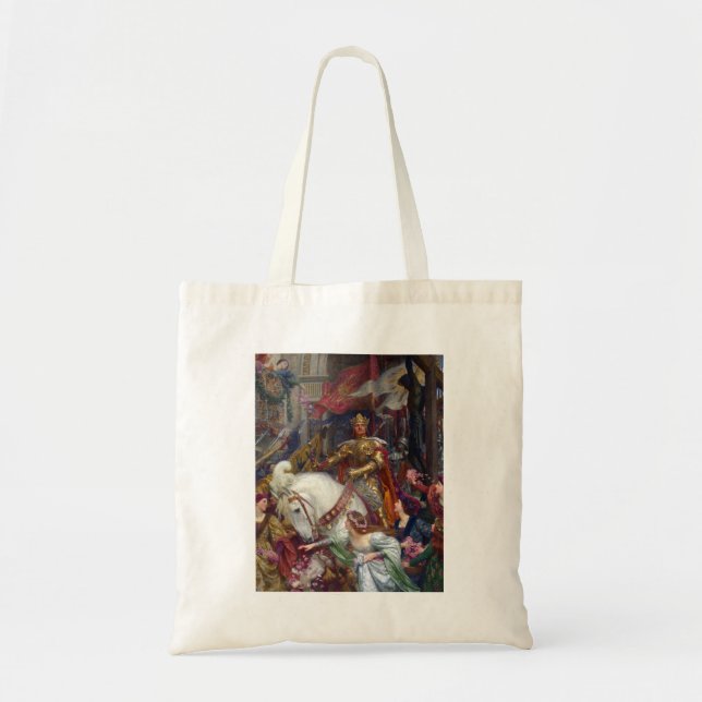 The Two Crowns c. 1900 by Sir Frank Dicksee Tote Bag (Front)
