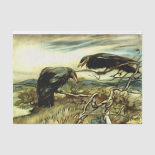 The Two Crows or Twa Corbies Makin A Mane Tissue Paper