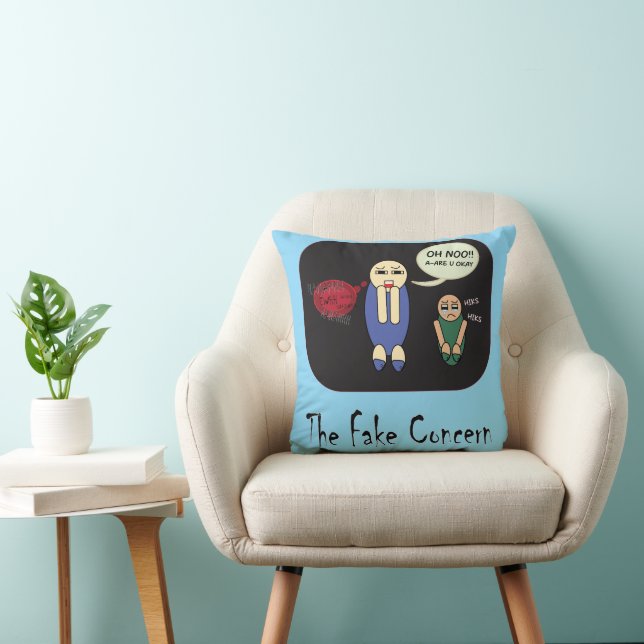 The Two-Faced Apology Throw Pillow (Chair)