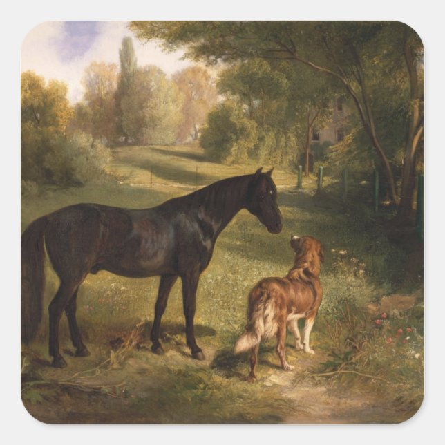 The two friends square sticker (Front)