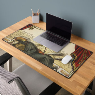 The Two Horse Act, Circus Performance, Circa 1874. Desk Mat