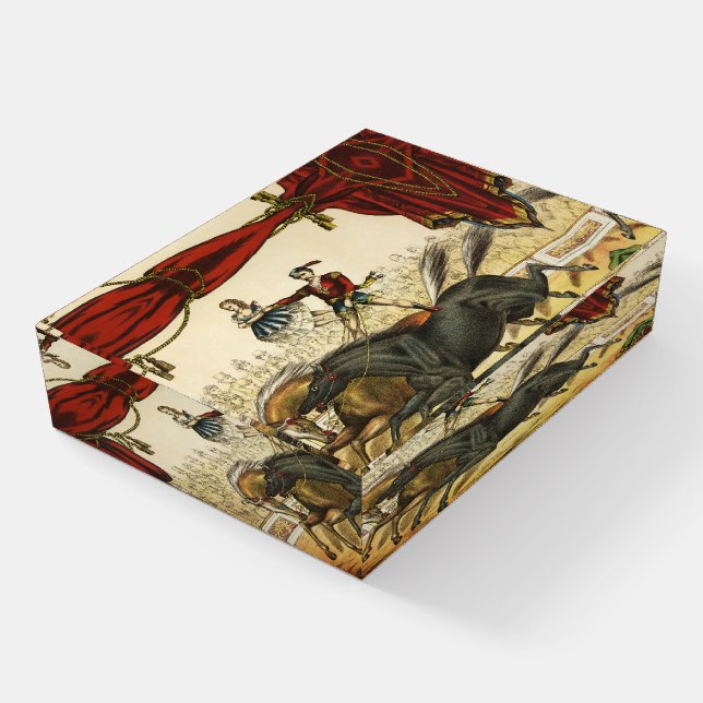 The Two Horse Act, Circus Performance, Circa 1874. Paperweight (Angled)