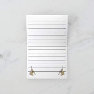 The Two Indians Colorful Note Card