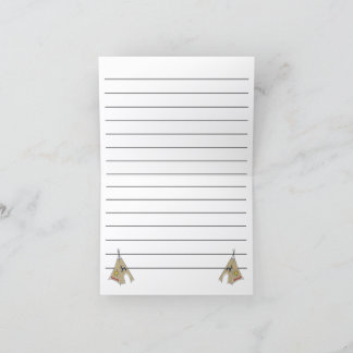 The Two Indians Colorful Note Card