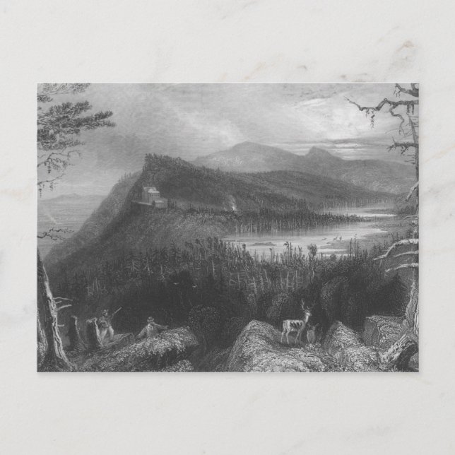 The Two Lakes and the Mountain House Postcard (Front)