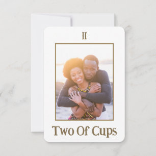 The Two Of Cups Tarot Card Meaning Gold Photo Card