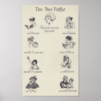The Two Paths (women) Poster by Sharksvspenguins at Zazzle