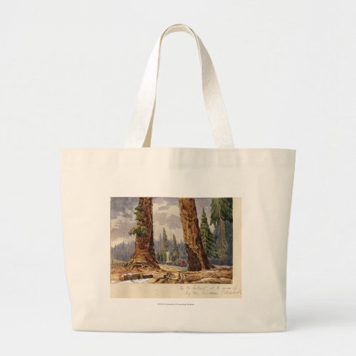 The Two Sentinels at the Grove of Big Trees Large Tote Bag