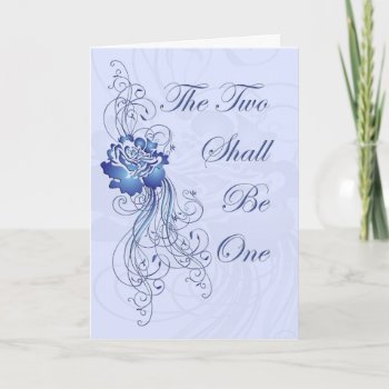 The Two Shall Be One Wedding Invite Card Front by Memories_and_More at Zazzle