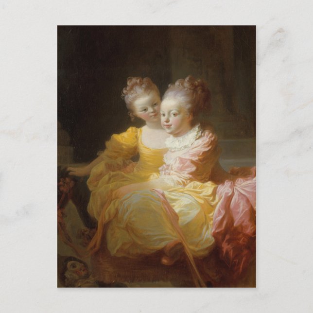 The Two Sisters - Jean-Honoré Fragonard Postcard (Front)
