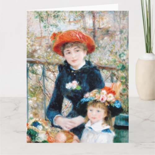 The Two Sisters On the Terrace Auguste  Renoir    Card