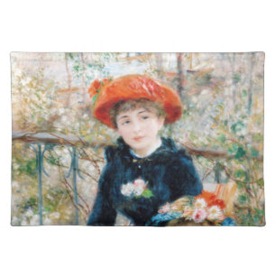 The Two Sisters, On the Terrace Auguste Renoir Cloth Placemat
