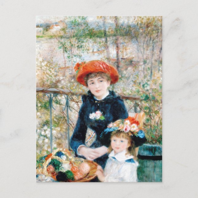 The Two Sisters, On the Terrace Auguste  Renoir    Postcard (Front)