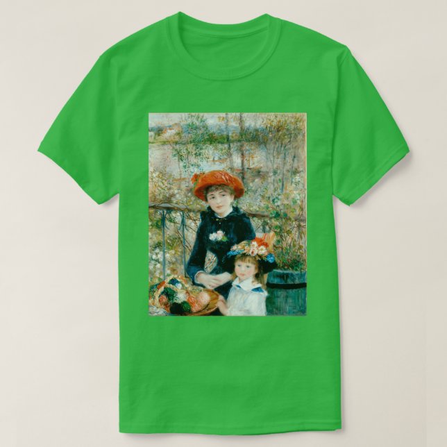 The Two Sisters On The Terrace by PierreAuguste Re T-Shirt (Design Front)