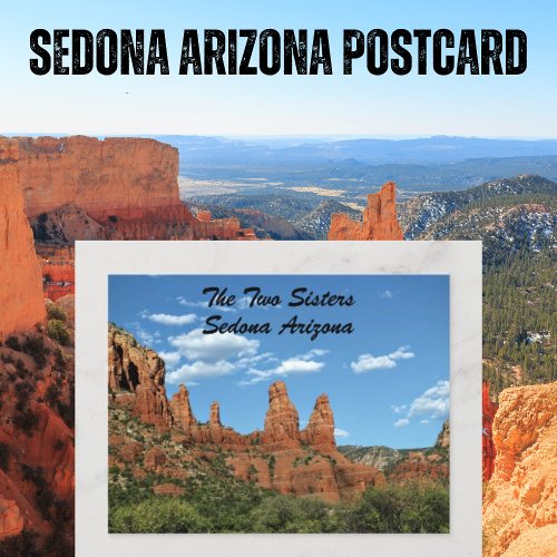The Two Sisters Red Rock Sedona Postcard