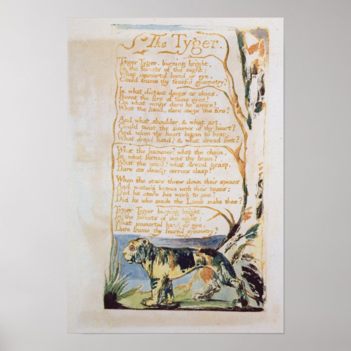 The Tyger, from Songs of Innocence Poster 