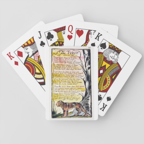 The Tyger plate 36 Bentley 42 Poker Cards