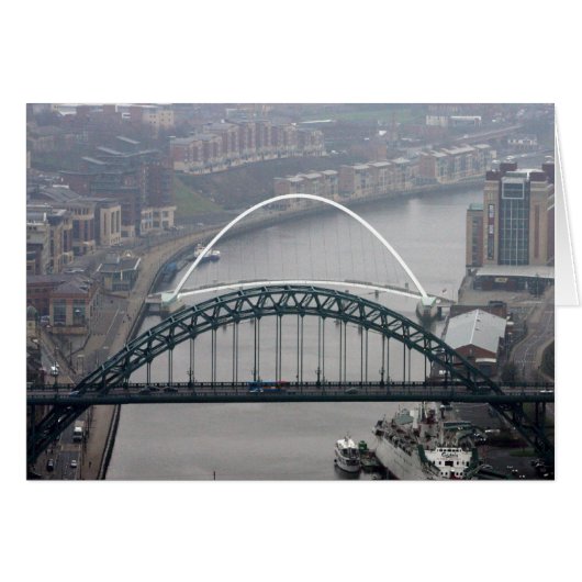The Tyne Bridge and Millennium Bridge Cards (Front Horizontal)
