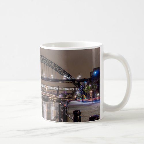 The Tyne Bridge at night Coffee Mug