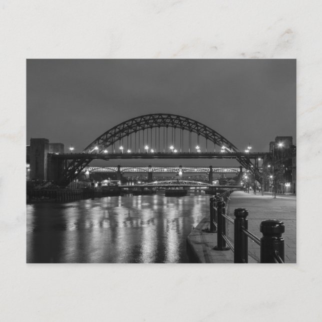 The Tyne Bridges at Night Postcard (Front)