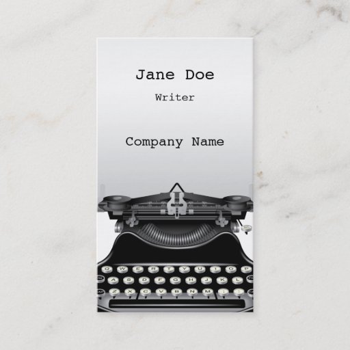 Customizable The Typewriter Business Card