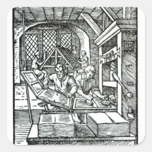 The Typographer, published by Hartman Schopper Square Sticker