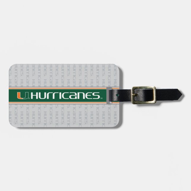 The U Hurricanes Luggage Tag (Front Horizontal)